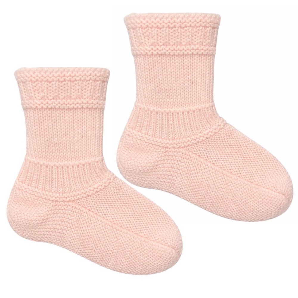 Pink Hand Knit Baby Socks